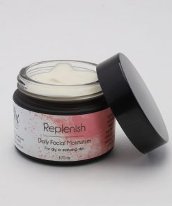 Replenish Daily Facial Moisturizer – a nourishing, lightweight cream for smooth, hydrated skin.