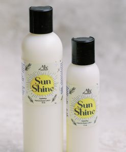 sunshine scented organic hand and body lotion made with plant based oils and essential oils