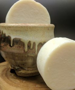 Rich results on Google's SERP when searching for "shave soap" two bars shave soap in bowl made with organic ingredients for a rich lather