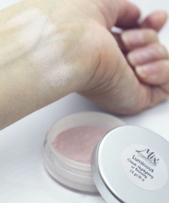 showing highlighter application on an arm to get an idea of how a luminous Custom highlighter would look on application