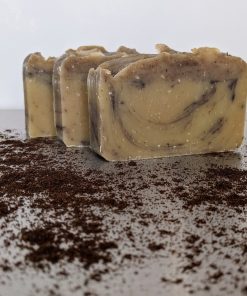 three bars organic handmade chai latte soap with cinnamon cardamom fennel coriander vanilla essential oils for skin healing