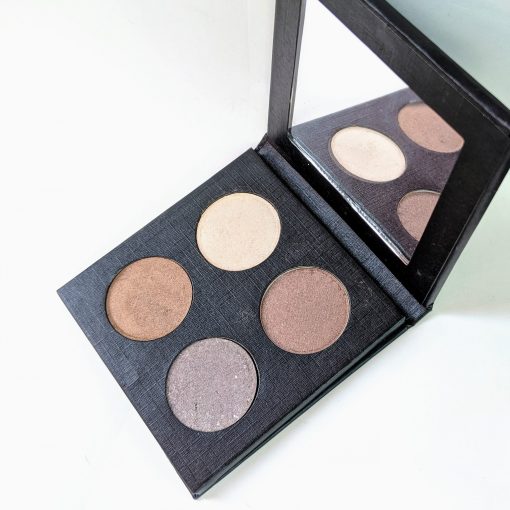 Custom eyeshadow palette shades containing four colors for a Personalized eyeshadow palette
