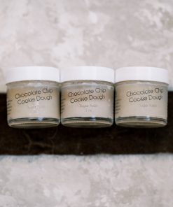 Sugar scrub for lips with chocolate chip cookie dough flavor