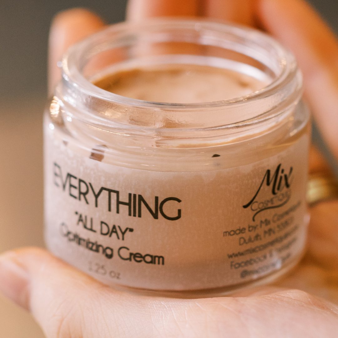 Custom tinted cream foundation in a glass jar a Smooth, blendable foundation with skincare benefits fully customizable for perfect skin tone match