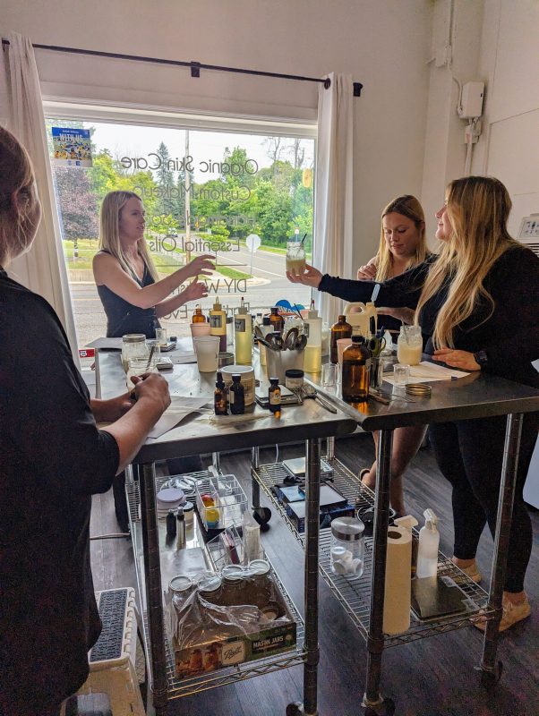 bachelorette party girls night out thing to do in duluth superior making lotion with essential oils and plant based skincare
