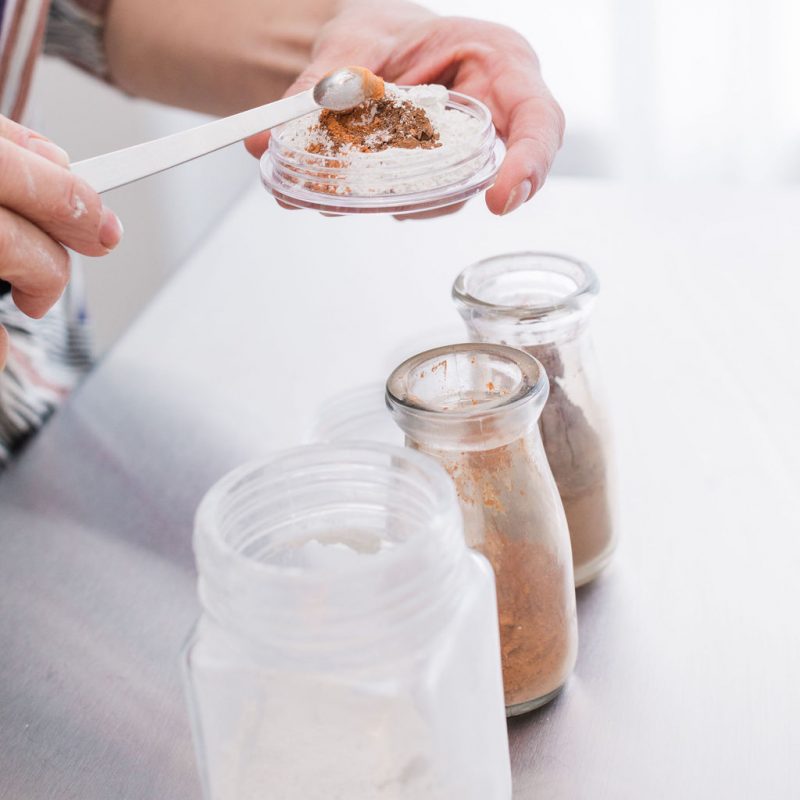 using natural pigments and plant based ingredients to create a custom tinted mineral foundation