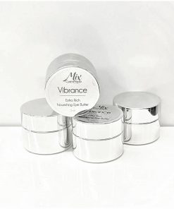 vibrance Eye cream for fine lines and wrinkles in shiny silver packaging that is a Natural eye cream for sensitive skin at mix cosmetics