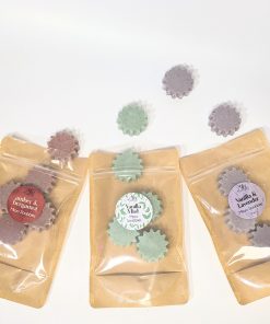 all three varieties of micro Scrubbies to show texture and options of gentle natural exfoliating bar