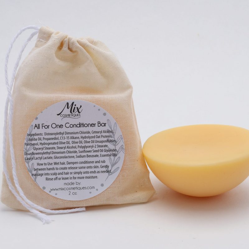 All For One professional-quality conditioner bar for normal to oily hair a solid conditioner bar with lightweight hydration formula in an Eco-friendly, plastic free packaging designed for oily and fine hair types