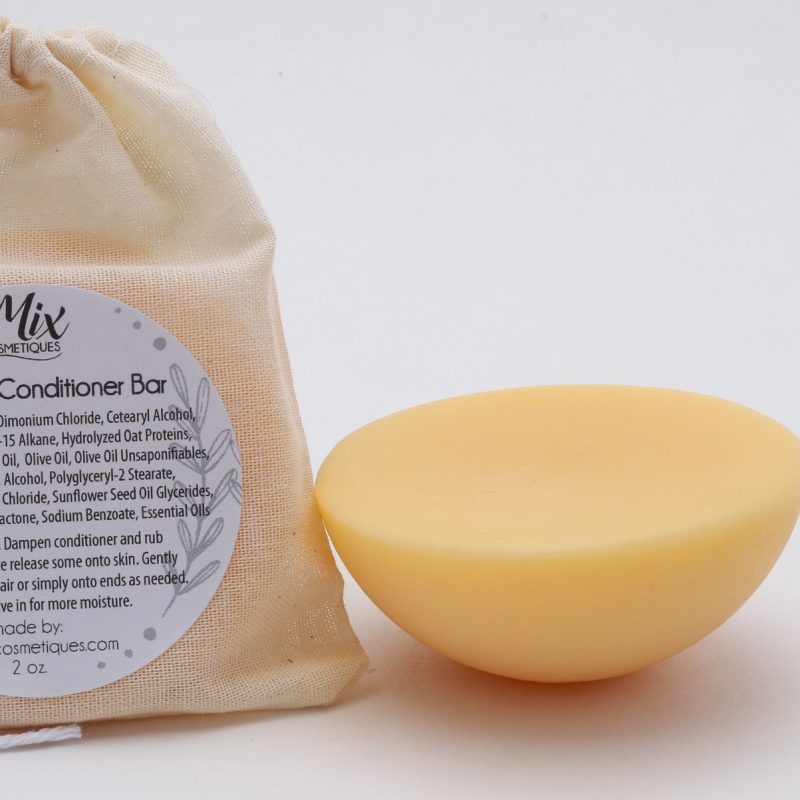 Conditioner bar for curly hair with mango butter, silk aminos, and olive oil actives for volume and frizz control Plastic-free and Eco-friendly solid conditioner bar for tangle-free, shiny curls with sunflower-derived conditioners